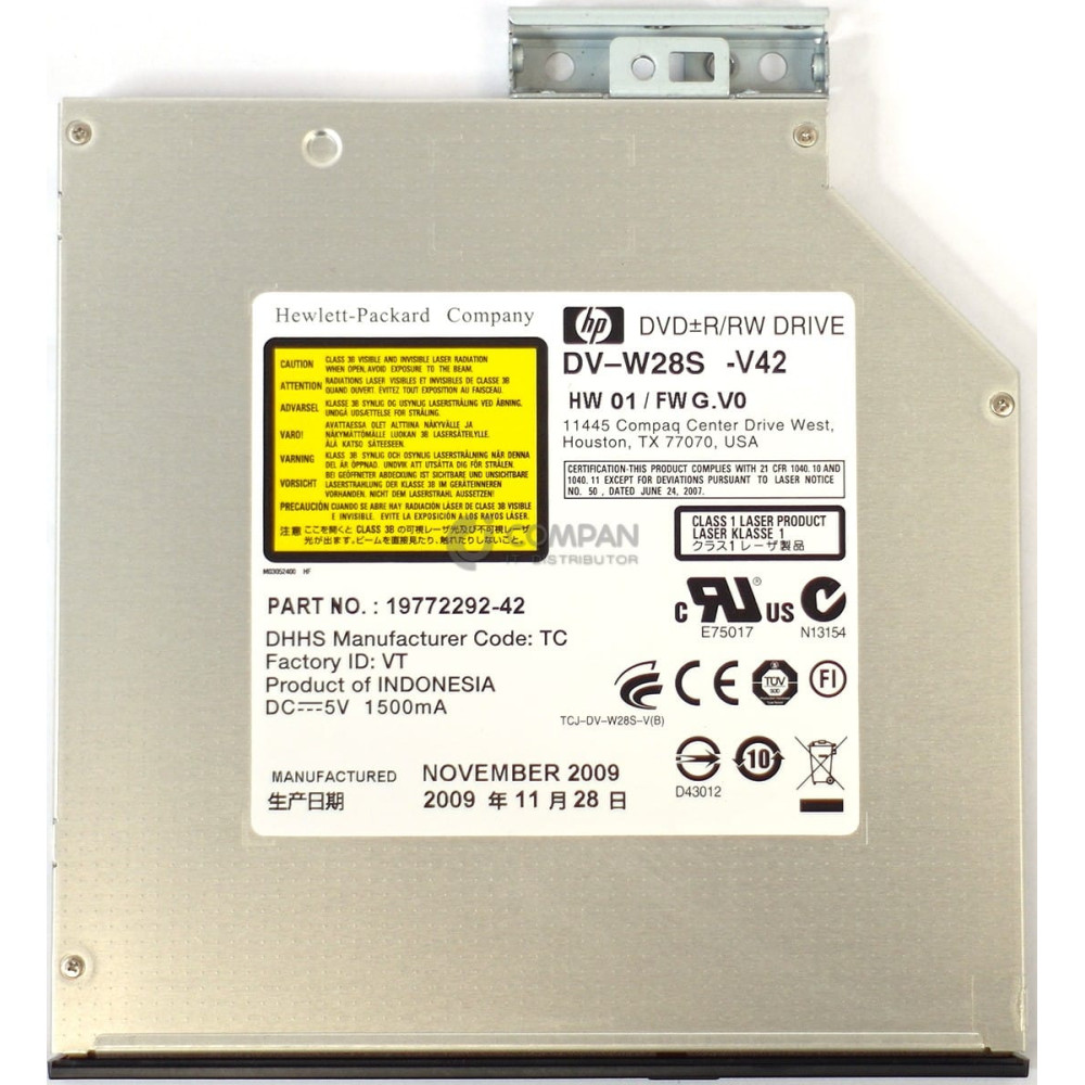 481429-001 HP DVD +-R/RW OPTICAL DRIVE FOR PROLIANT DL360 DL380 DL580 G6 G7