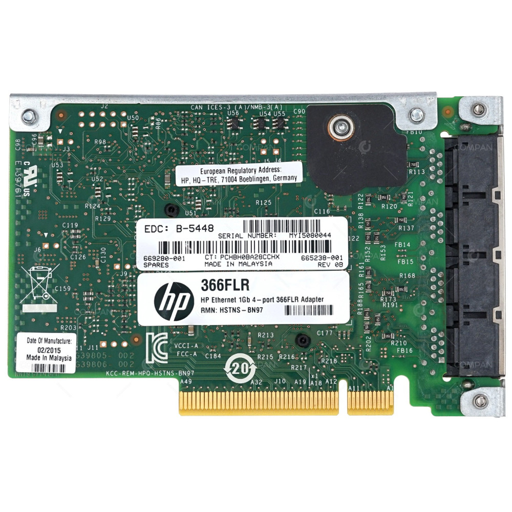 669280-001 HP 366FLR 1GB QUAD PORT ETHERNET ADAPTER