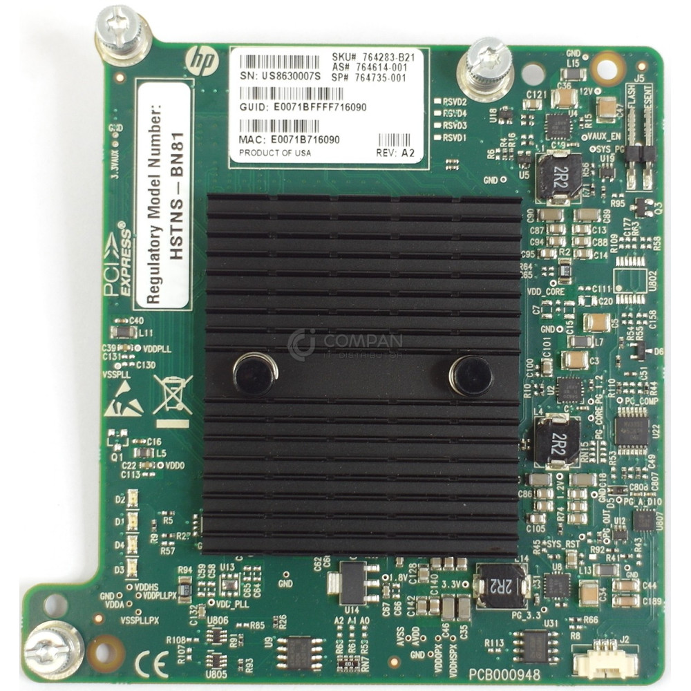 764735-001 HPE INFINIBAND FDR ETHERNET 10GB 40GB DUAL PORT 544 M ADAPTER