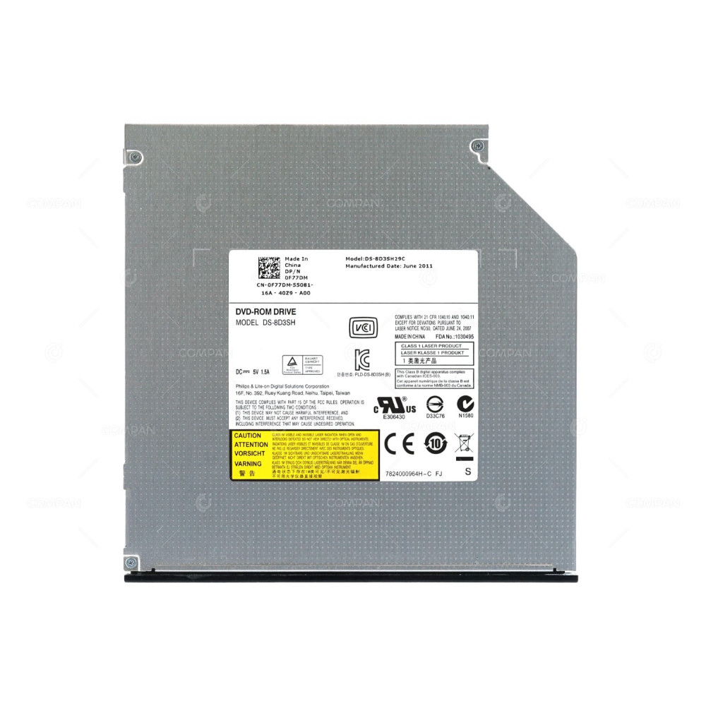 F77DM DELL DVD-ROM 12.7MM SLIMLINE SATA FOR POWEREDGE R SERIES 0F77DM, DS-8D3SH, DS-8D3SH29C