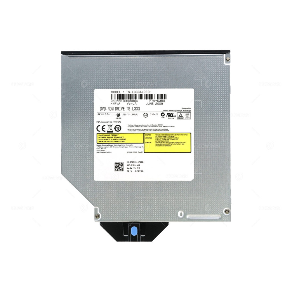 P875G DELL DVD-ROM 12.7MM SLIMLINE SATA OPTICAL DRIVE FOR POWEREDGE R SERIES 0P875G, TS-L333, TS-L333A/DEEH