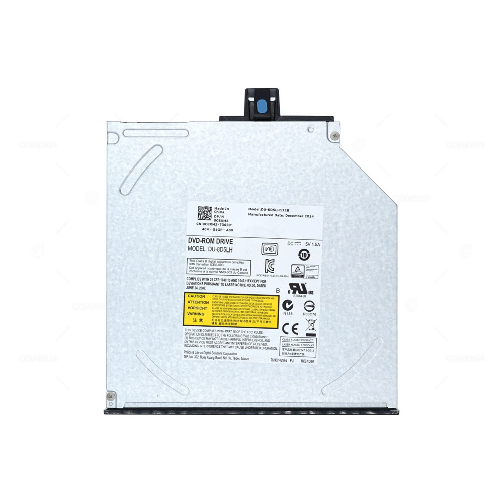 C8XM5 DELL DVD-ROM 8X SATA 12.7MM 5V 1.5A SLIM OPTICAL DRIVE FOR R620 0C8XM5, DU-8D5LH, DU-8D5LH112B