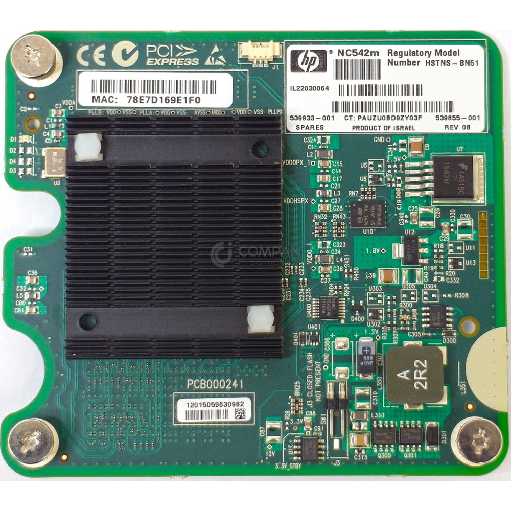 539933-001 HP BLC NC542M 10GB KR DUAL PORT ADAPTER 539855-001