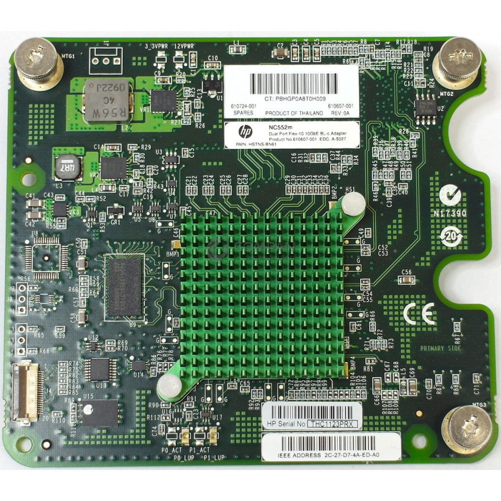 610724-001 HP BLC NC522M FLEX-10GB DUAL PORT ETHERNET MEZZANNINE ADAPTER