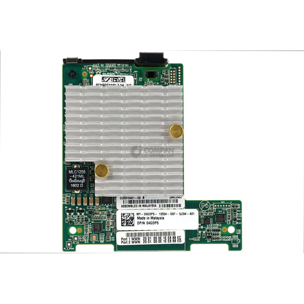 4GDP5 DELL QLOGIC QME2662 16GB DUAL PORT FC BLADE MEZZANINE FOR DELL POWEREDGE 04GDP5