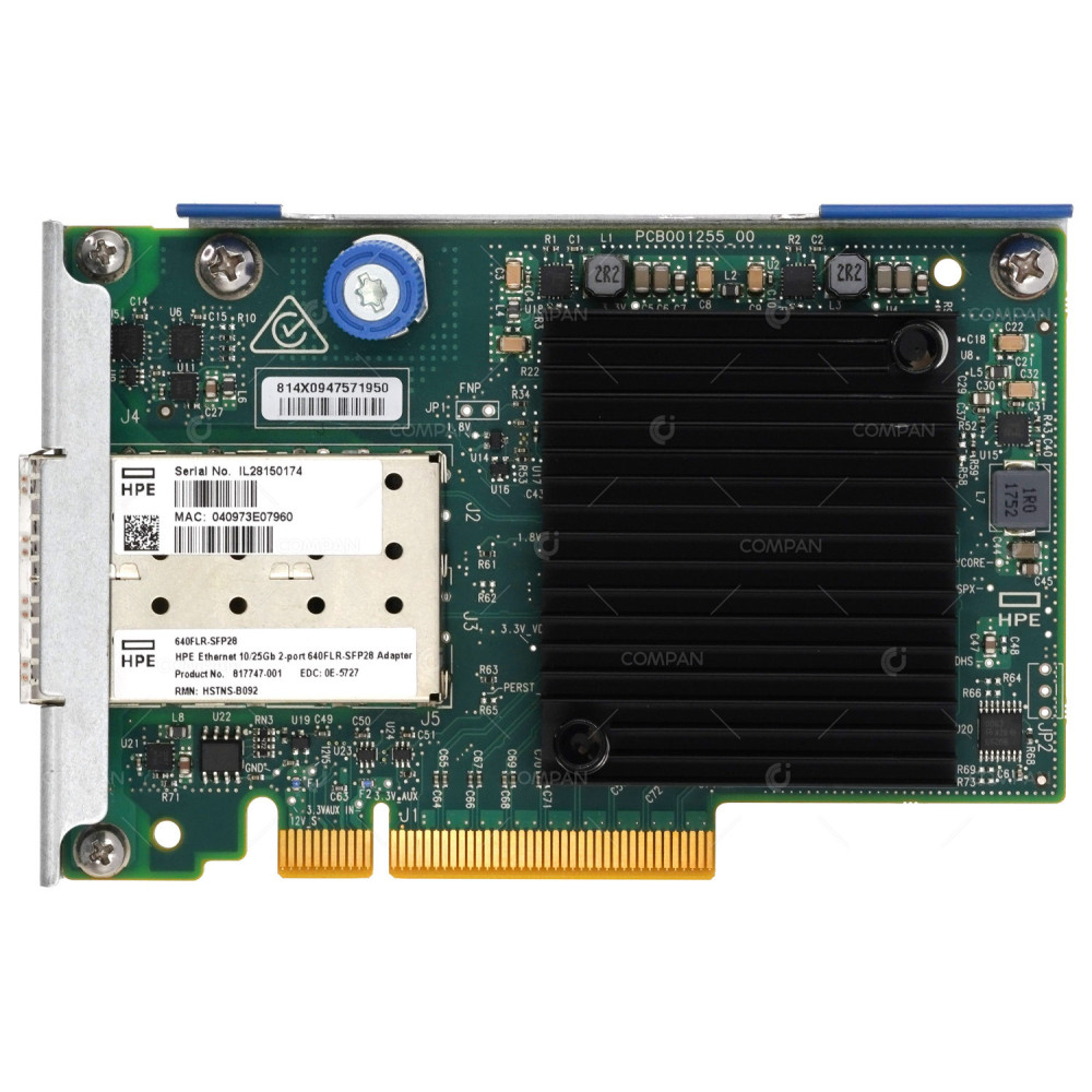 840139-001 HP 10GB 25GB DUAL PORT 640FLR-SFP28 ETHERNET ADAPTER FOR DL360 G10