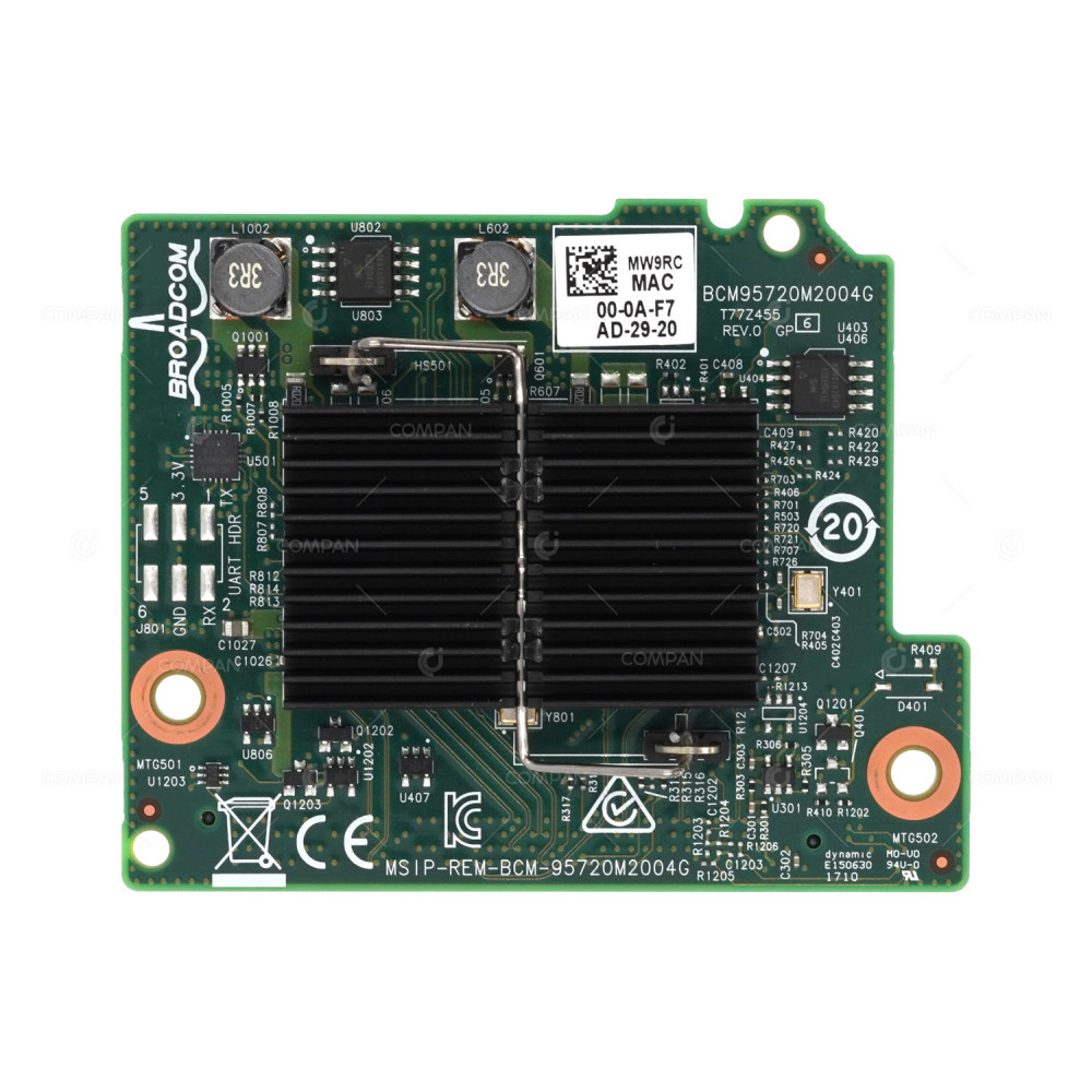 MW9RC DELL 5720 QUAD PORT 1GB NETWORK DOUGHTER CARD 0MW9RC