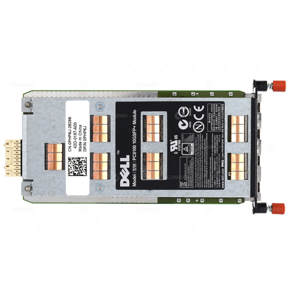 PHP6J DELL QUAD PORT 4X 10GB SFP+ PC8100 MODULE FOR M1000E 0PHP6J, PC8100, WVGKW