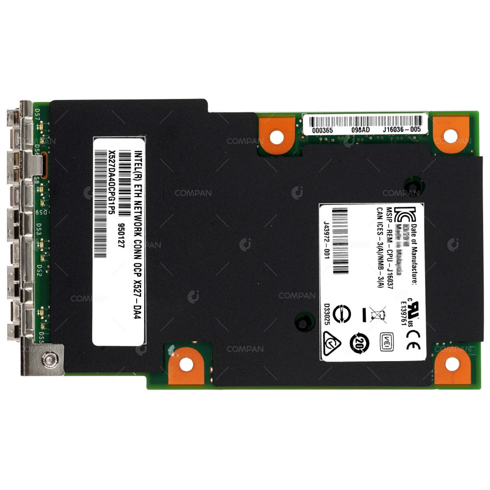 X527-DA4 INTEL X527-DA4 QUAD PORT 10GB QSFP+ OCP ETHERNET NETWORK CONNECTION MEZZANINE CARD J43972-001, X527DA4OCPG1P5, J6036-005, MSIP-REM-CPU-J16037
