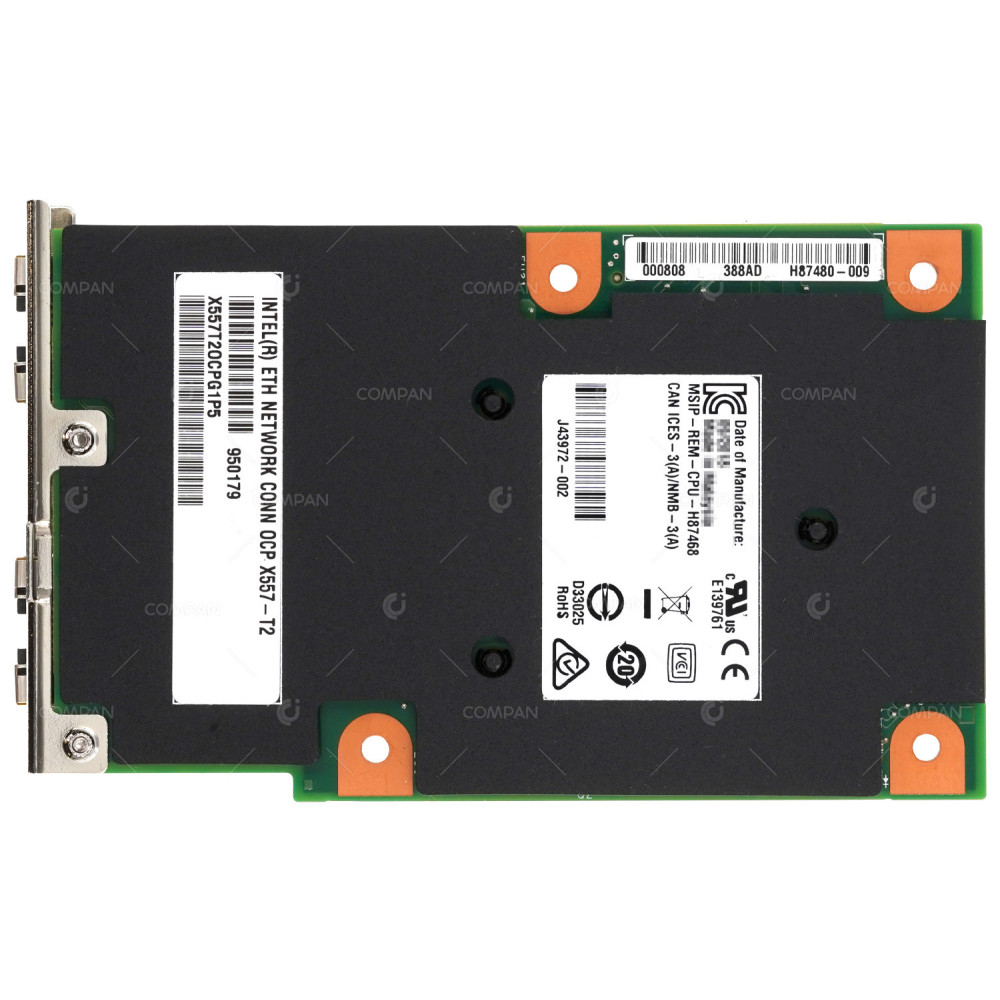 X557-T2 INTEL X557-T2 DUAL PORT 10GB RJ45 NETWORK CONNECTION MEZZANINE CARD