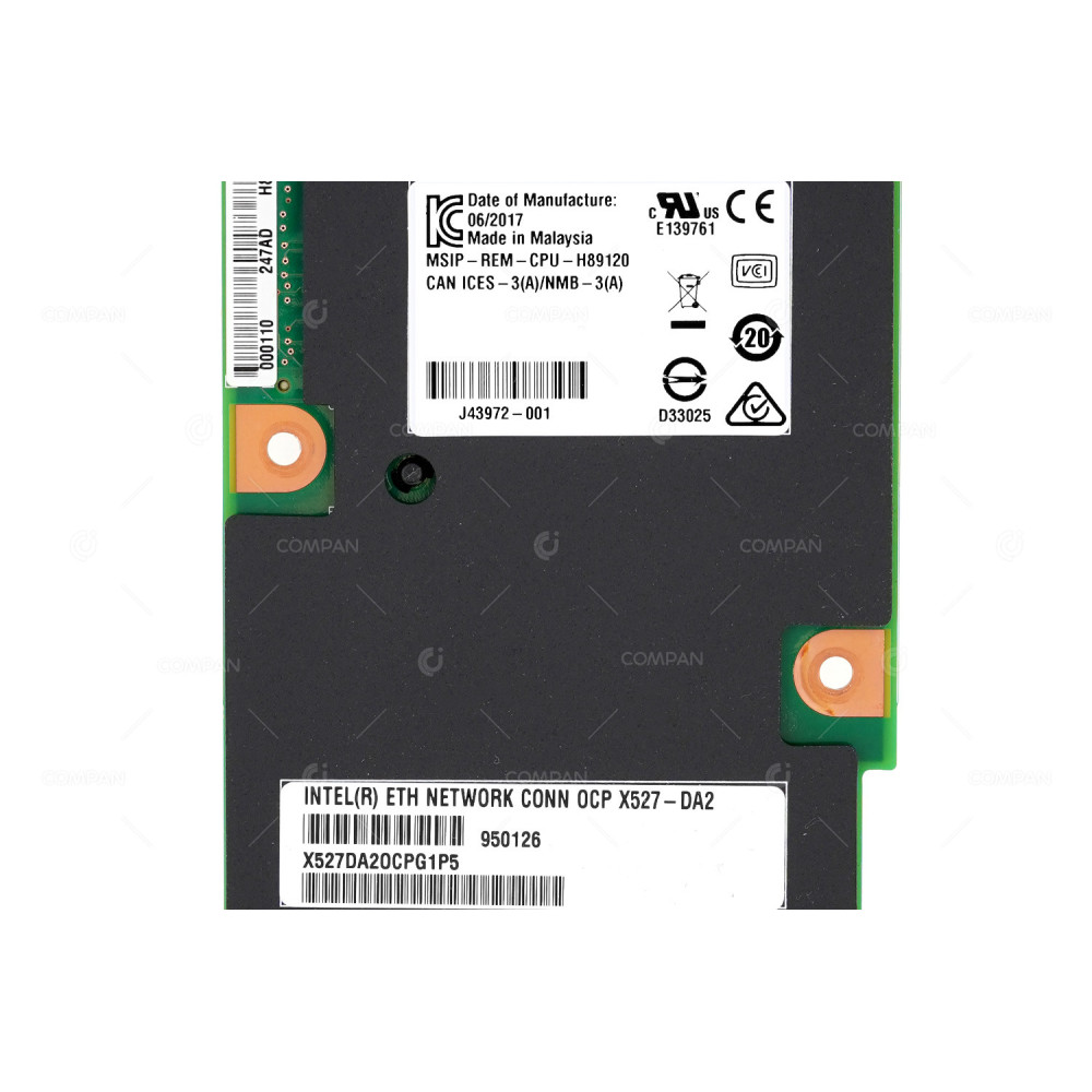 X527-DA2 INTEL X527-DA2 2-PORT 10GB SFP+ NETWORK CONNECTION CARD FOR RX2540 M4