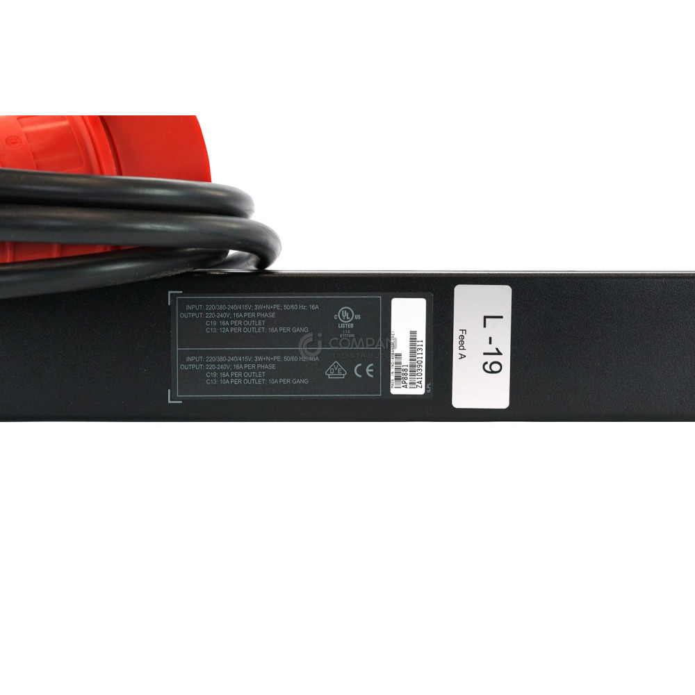 AP8881 APC AP8881 METERED RACK PDU ZEROU 16A 230V OUT: (36)C13  (6)C19 -