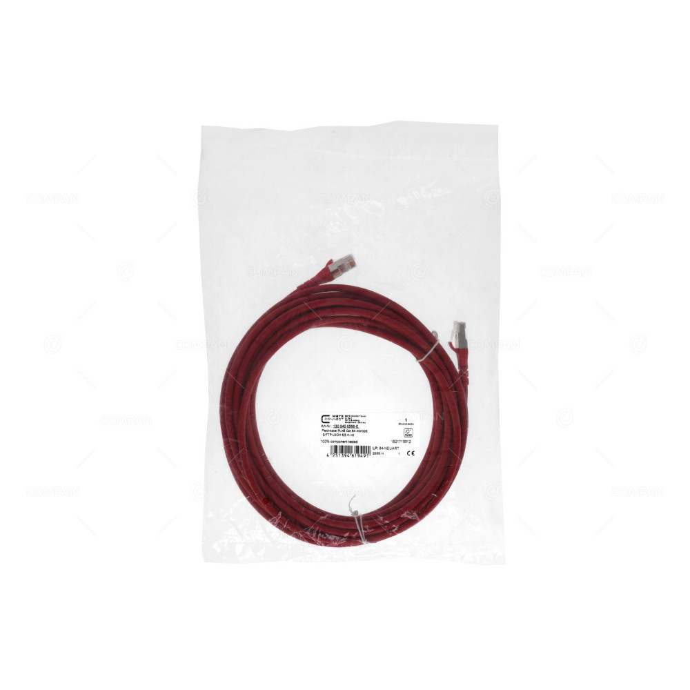 4251394619491  PATCHCORD RJ45 CAT.6A AWG26 6.5M RED