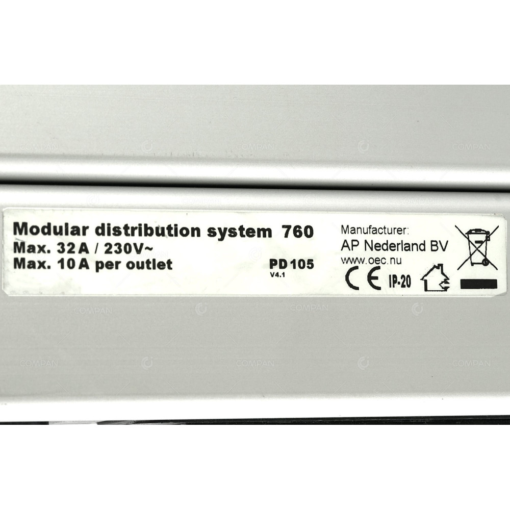 PD 105 AP NEDERLAND BV PD105 MODULAR DISTRIBUTION SYSTEM 760