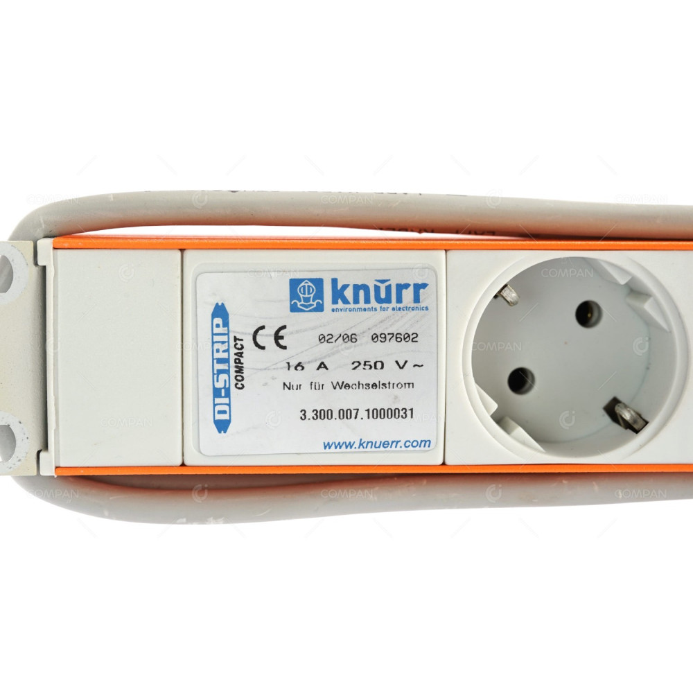 3.300.007.1000031 KNURR AG DI-STRIP 250V 16A RACK PDU 7X CEE 7/3 WITHOUT PLUG