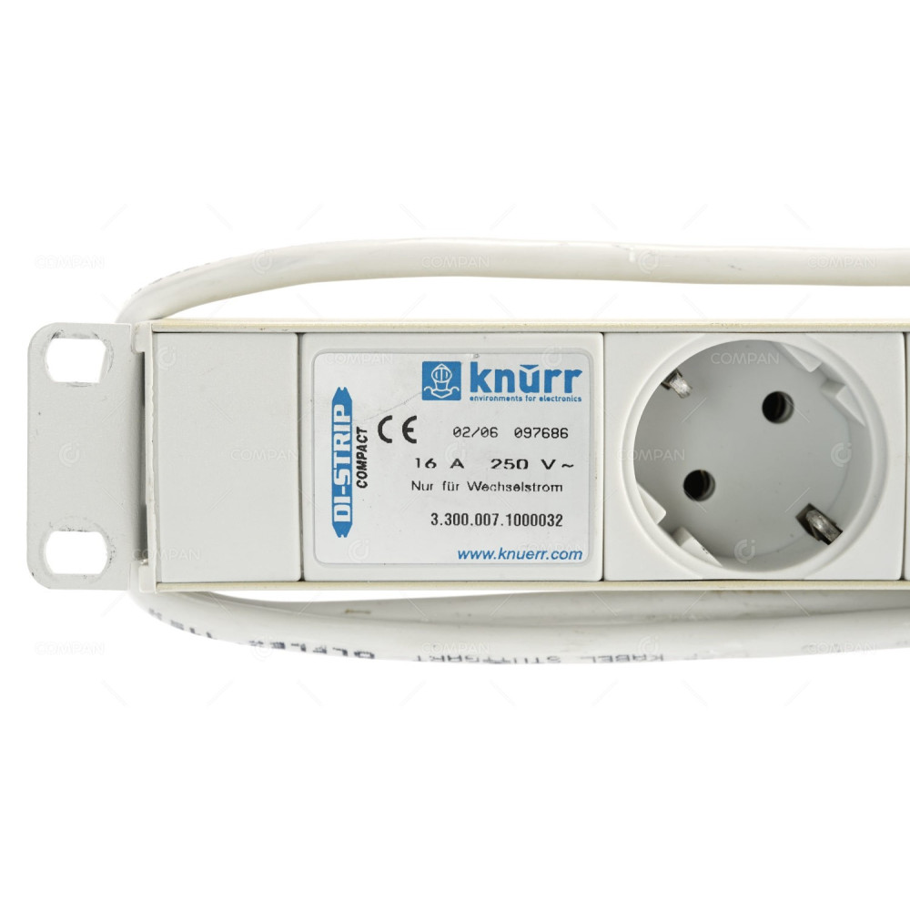 3.300.007.1000032 KNURR AG DI-STRIP 250V 16A RACK PDU 7X CEE 7/3 WITHOUT PLUG