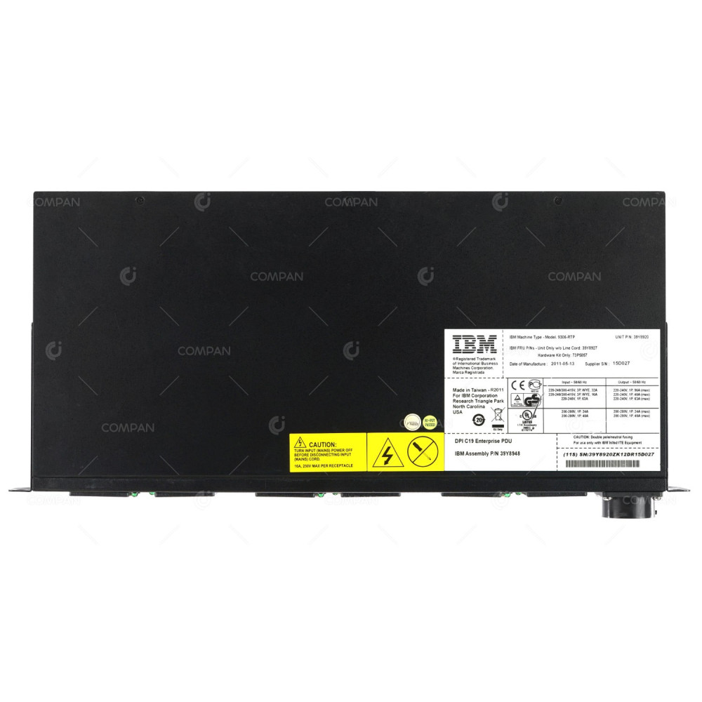39Y8927 IBM PDU OUTPUT 6X C19 WITHOUT CABLE 39Y8920, 73P5857, 39Y8948