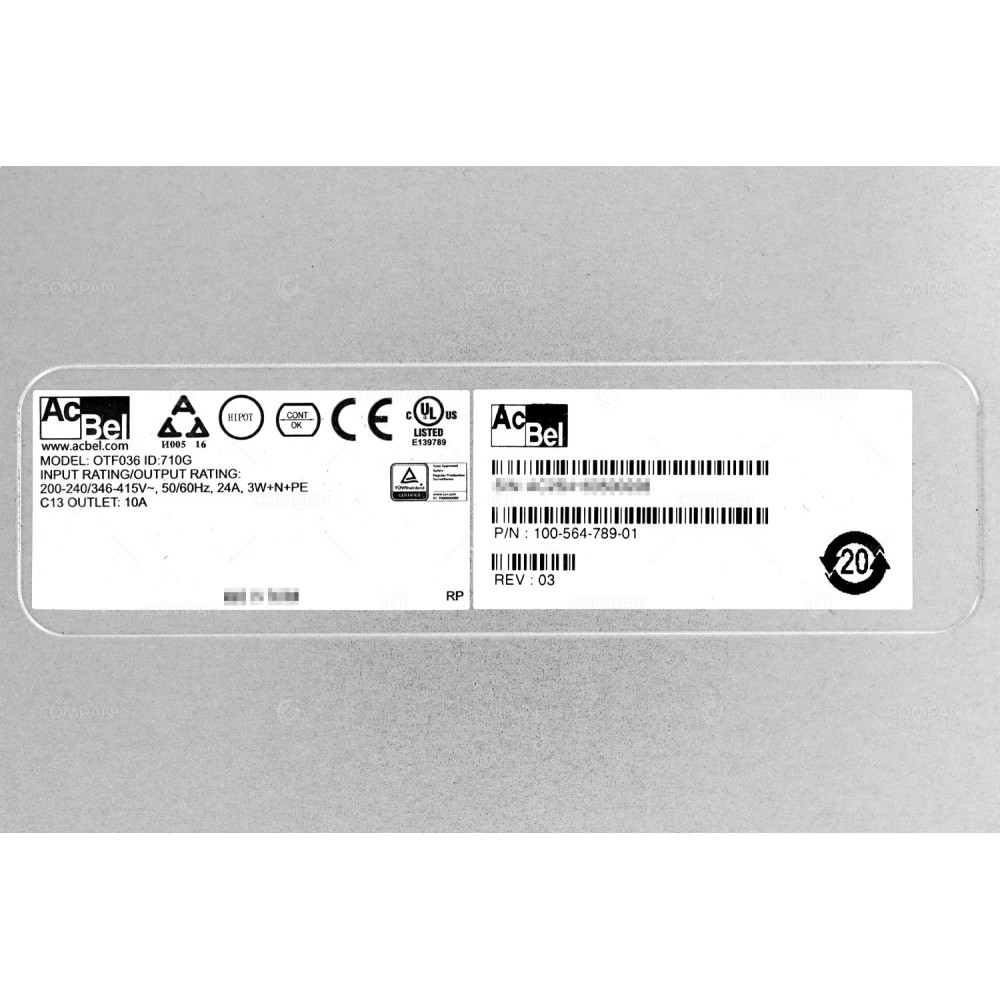 100-564-789-01 EMC 3 PHASE WYE 2U HORIZONTAL PDU MODULE FOR EMC VMAX