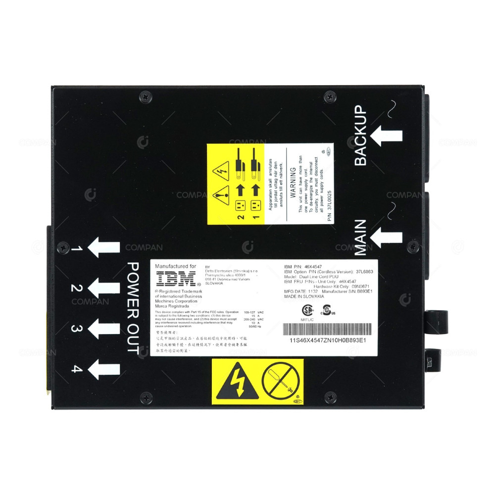 46X4547 IBM DUAL LINE CORD PDU WITH INSTALLATION KIT