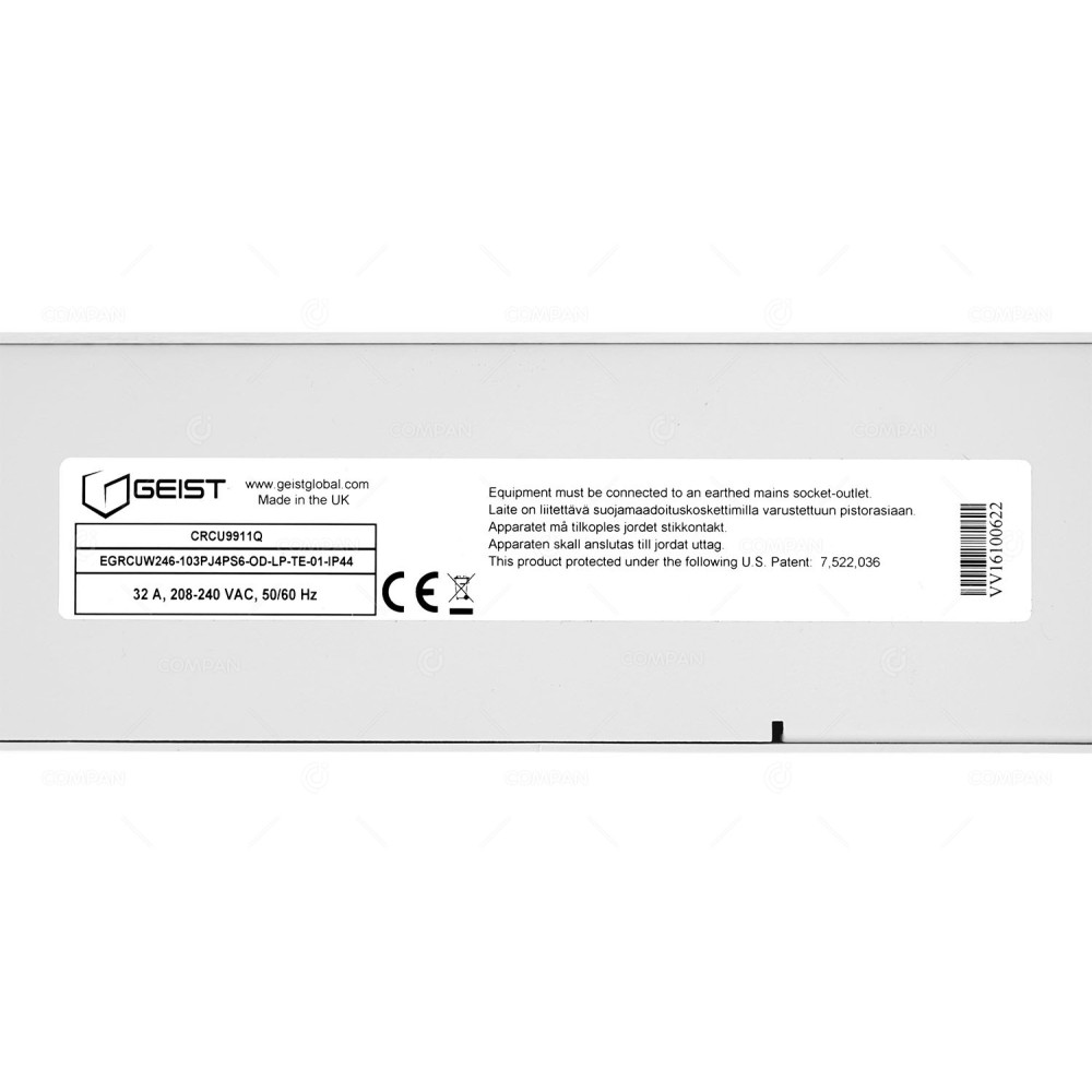 CRCU9911Q  GEIST 24 OUTLET 32A 20x C13 4x C19 208-240VAC 50/60HZ PDU