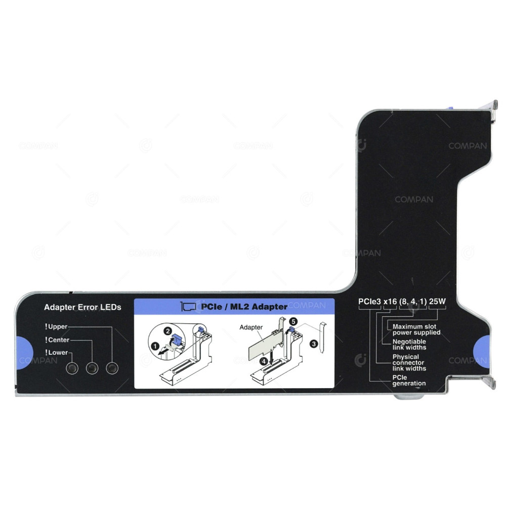 00FK629 IBM RISER CARD 3 SLOT PCIE3 X16 WITH CAGE FOR SYSTEM X3650 M5