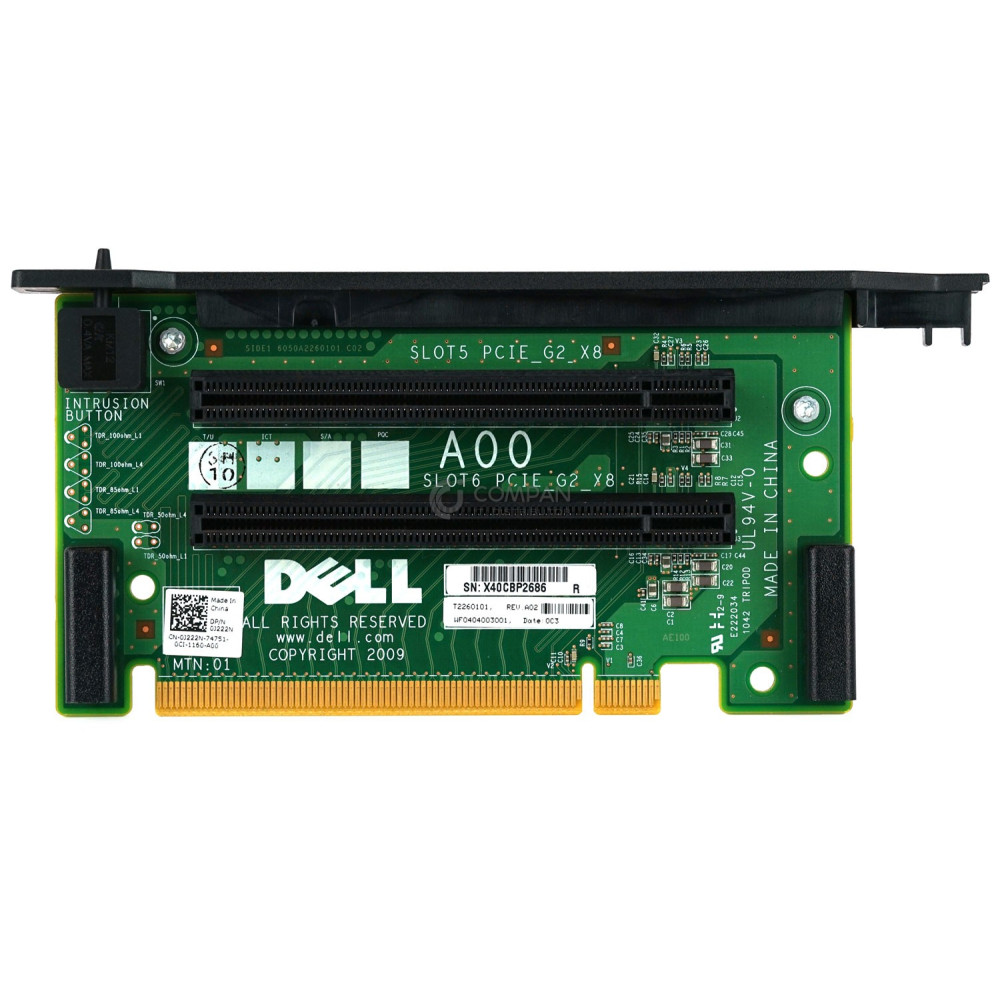 J222N DELL RISER BOARD PCI-E FOR R715 R810 R815 0J222N