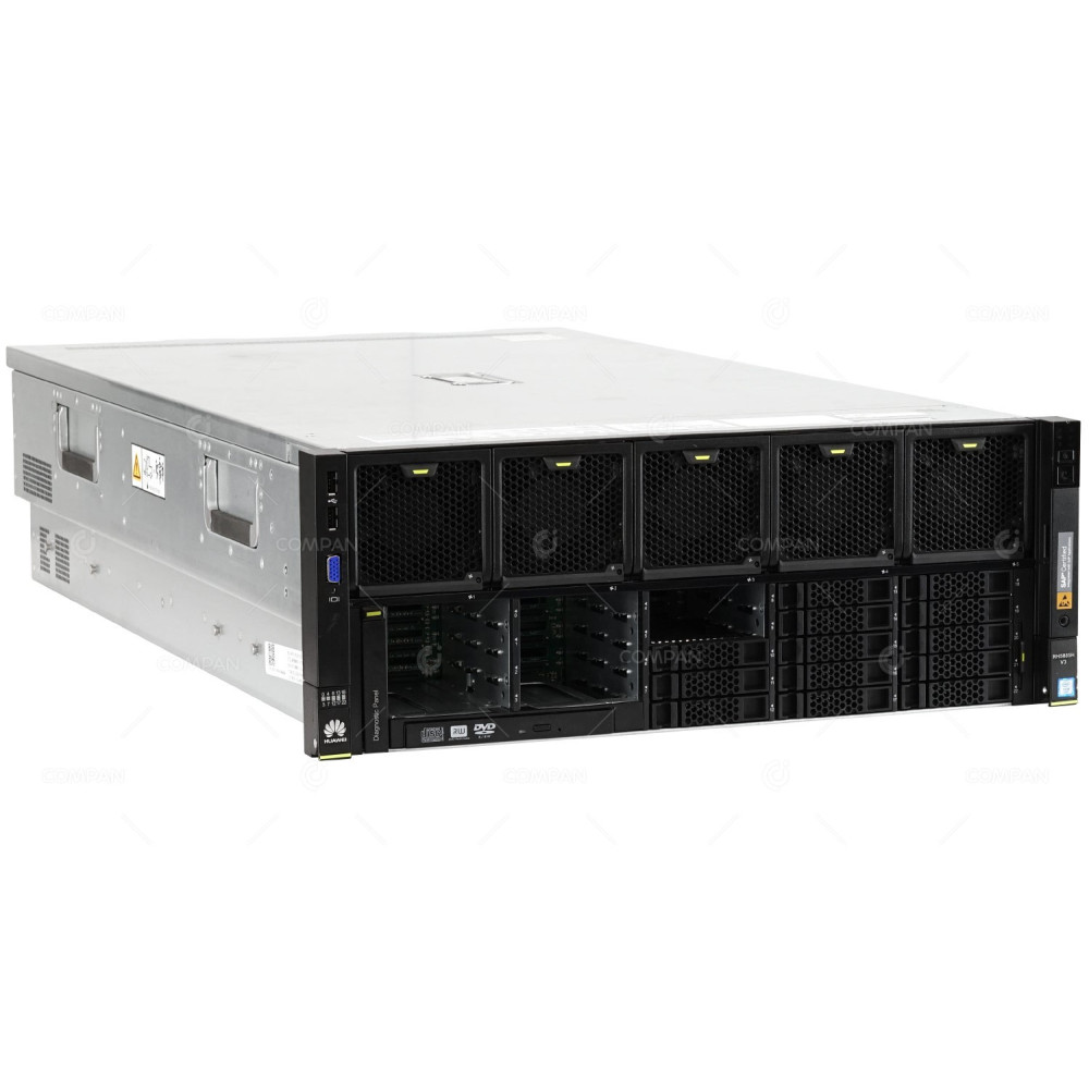 RH5885H V3-23SFF HUAWEI TECHNOLOGIES CO., LTD. RH5885H V3 2X INTEL XEON E7-8880 V3 @ 2.30GHZ RAM 1TIB(32X 32GB  DDR4  32X 2133MHZ ) 2X 600GB8X 900GB(10X SAS )  BC6M70BFSB