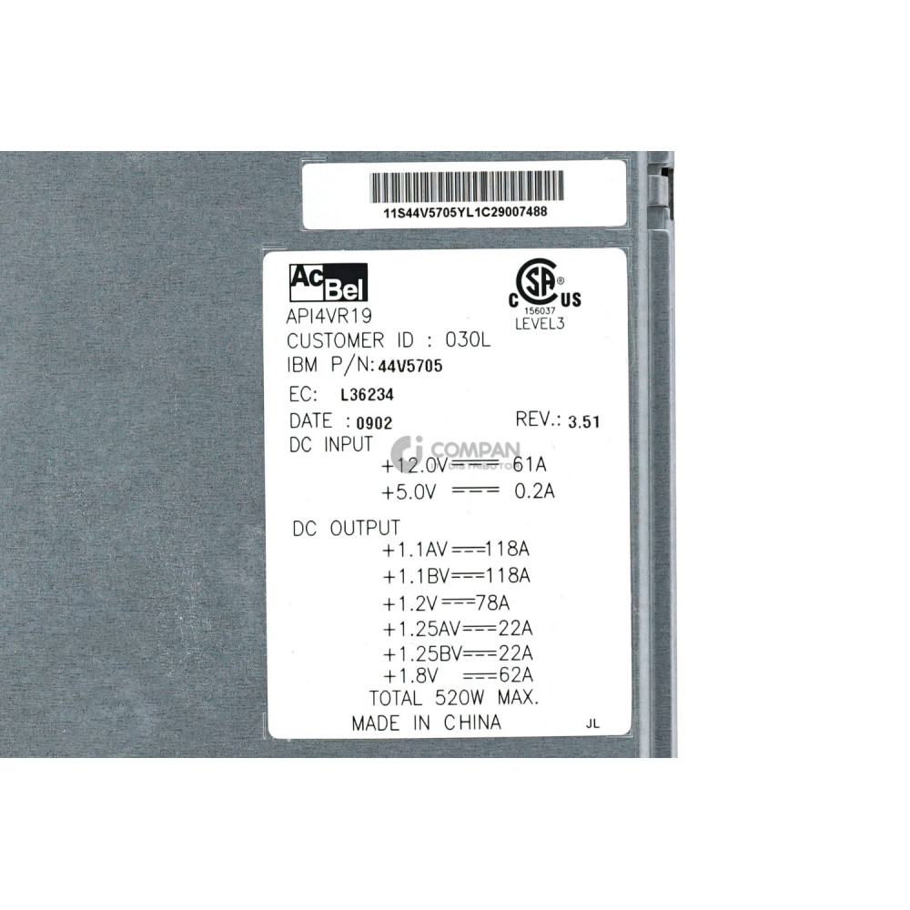 44V5705 IBM PROCESSOR VOLTAGE REGULATOR MODULE FOR P570 PSERIES POWER6 L90000-9599I