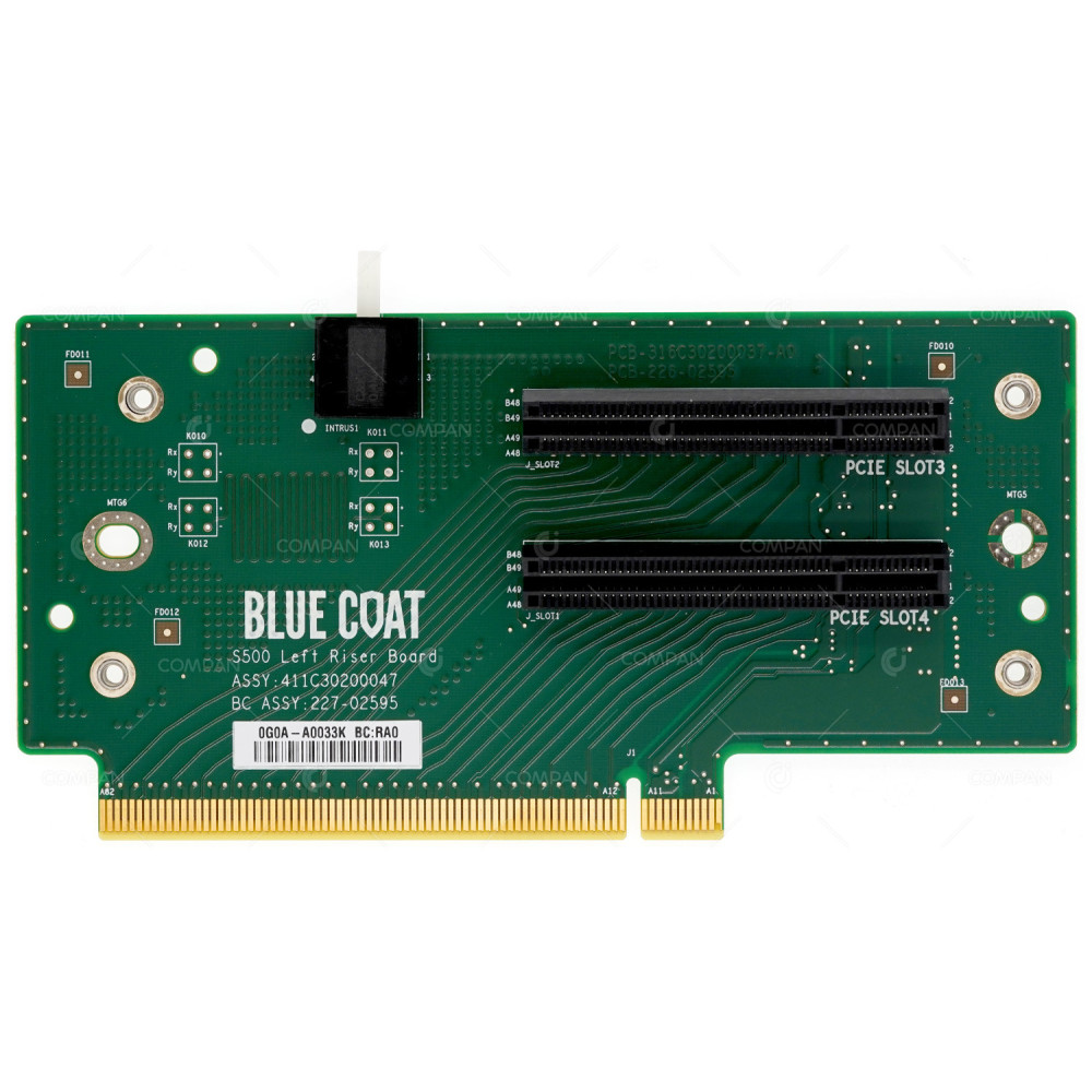 411C30200047 BLUE COAT S500 LEFT RISER BOARD 227-02595