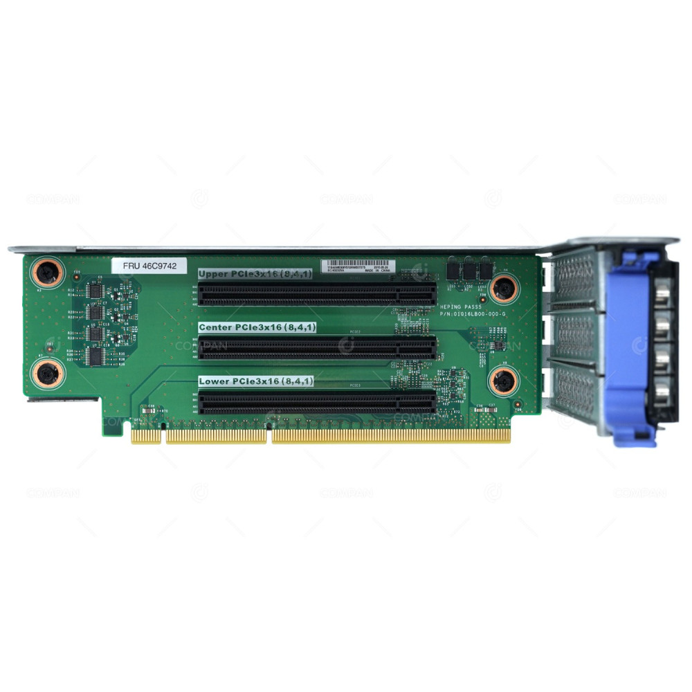 46C9742 IBM RISER CARD 3 SLOT PCIE3 X16 FOR SYSTEM X3750 M4 01016LB00-000-G,46W8308