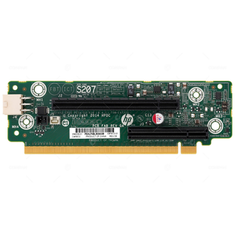 800368-001 HPE FLEXIBLE LAN ON MOTHERBOARD FLOM X16 X8 RISER FOR HP 3PAR STORESERV FILE CTL V3 XL190 768720-001, 798184-B21, 01019QLOR-391-G