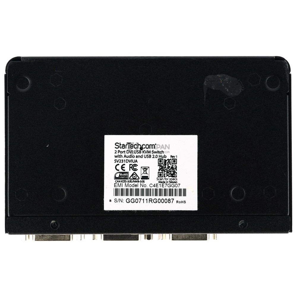 SV231DVIUA STARTECH 2 PORT DVI USB KVM SWITCH WITH AUDIO AND USB 2.0 HUB