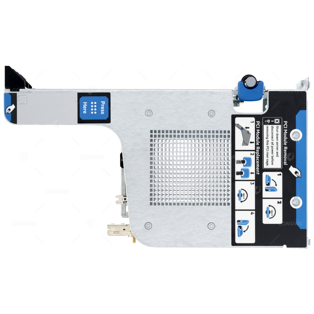 871819-001 HP RISER CARD PCIE X16 + 2-BAY BACKPLANE WITH CAGE FOR DL380 G10