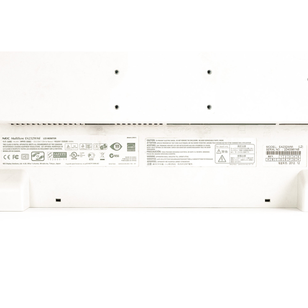 Monitor NEC 23" MultiSync EA232WMi biały B