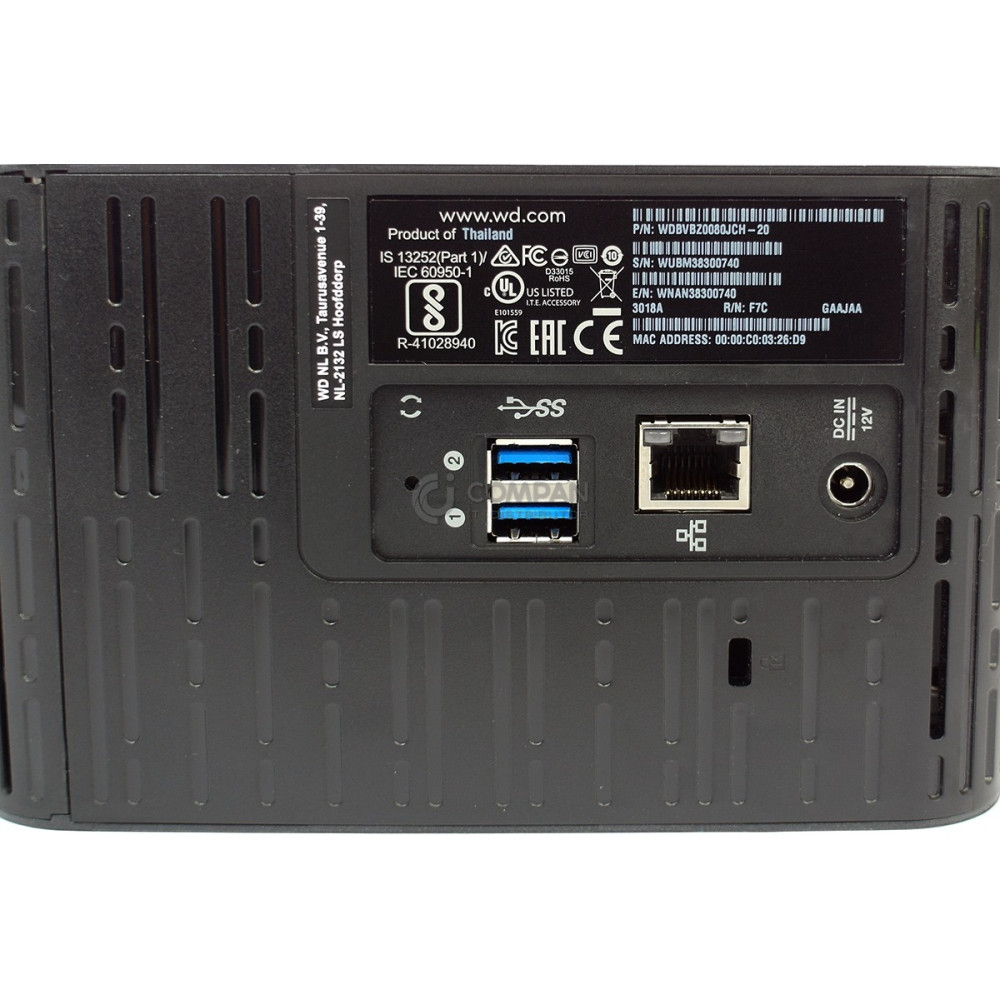 WDBVBZ0080JCH WESTERN DIGITAL MY CLOUD EX2 ULTRA 8TB ( 2 X 4 TB SATA)