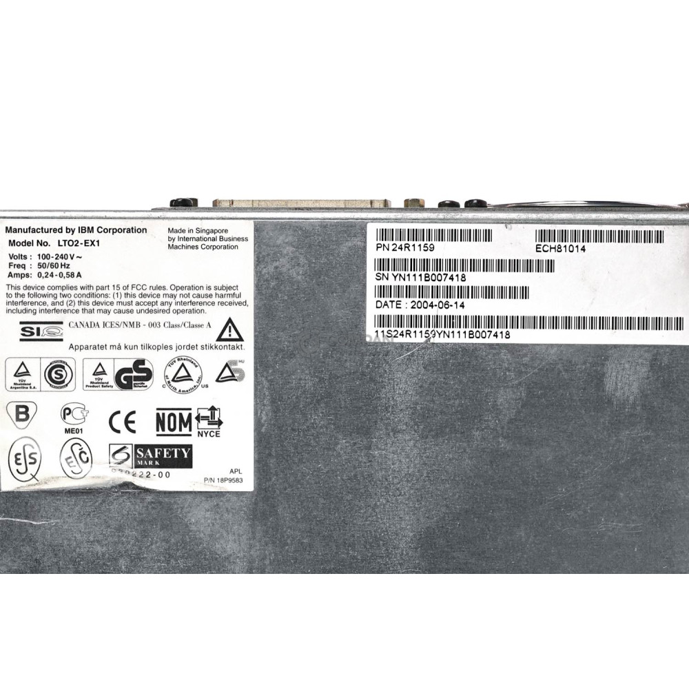 LTO2-EX1 IBM  LTO2 LVD EXTERNAL TAPE DRIVE SCSI LVD