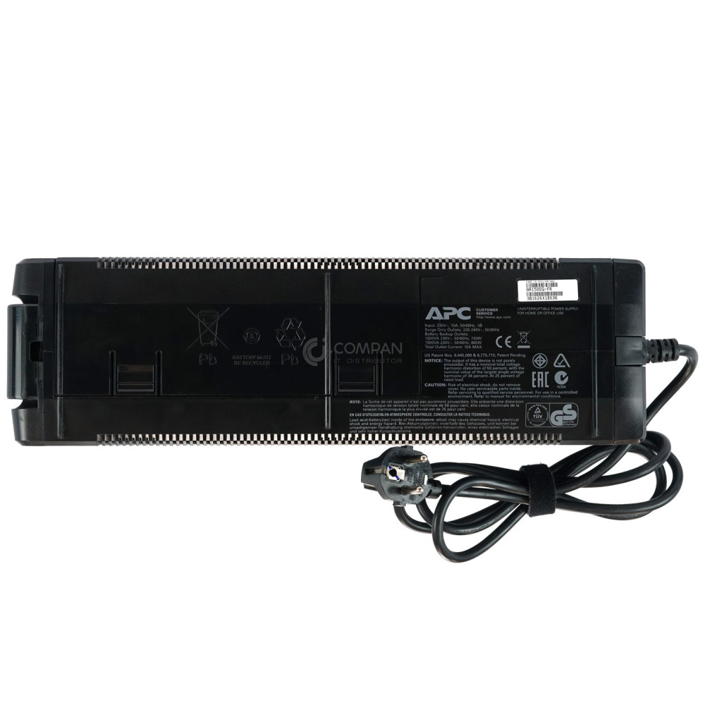 BR1500G-FR APC 1500VA 865W UNINTERRUPTIBLE POWER SUPPLY WITHOUT BATTERIES