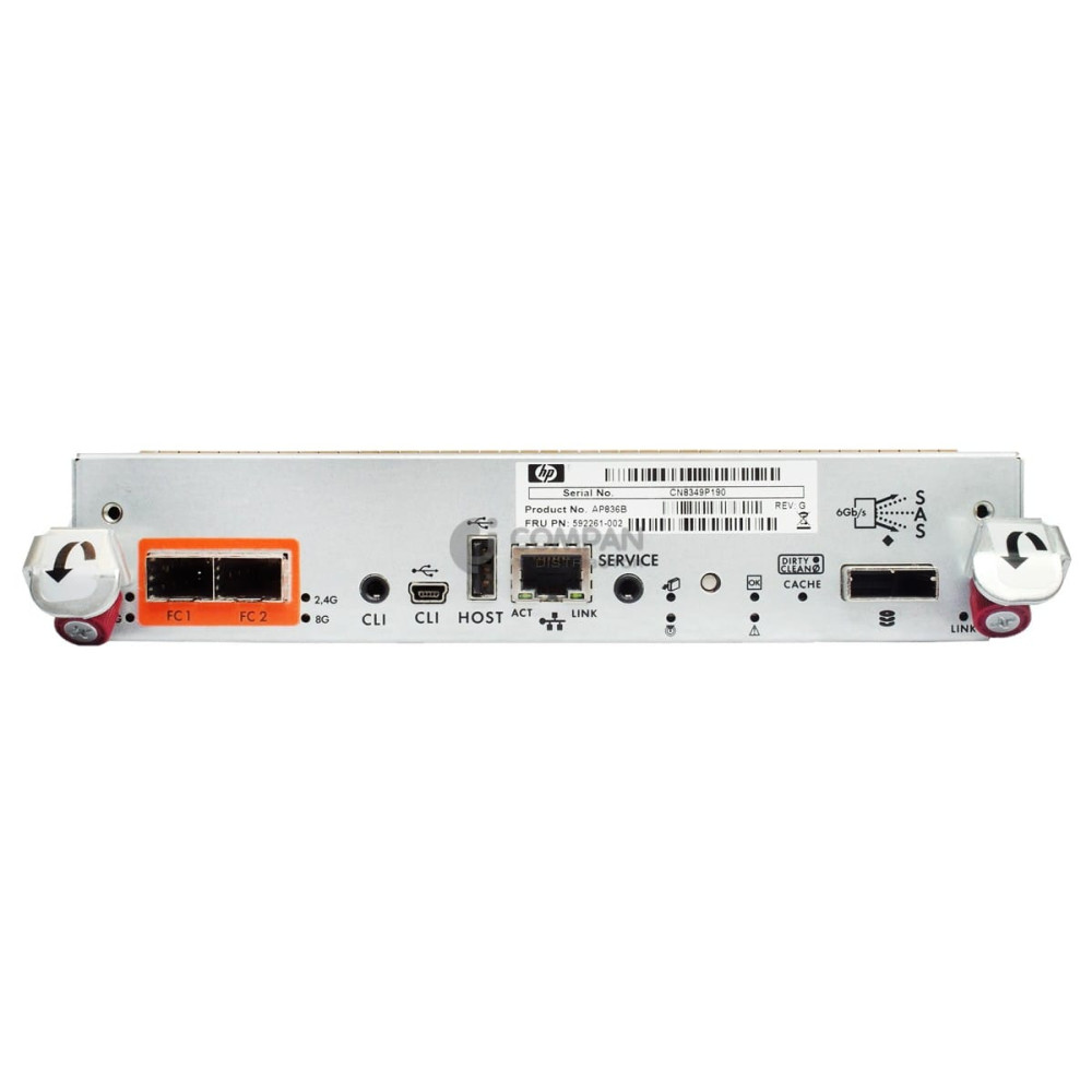 AP836B HP STORAGEWORKS P2000 G3 MSA 8GB FC CONTROLLER MODULE - 592261-002