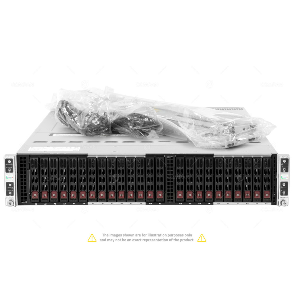 Supermicro AS-2124BT-HTR 4x H12DST-B 8x EPYC 7402 1TB RAM 16x 960GB SATA SSD Rails