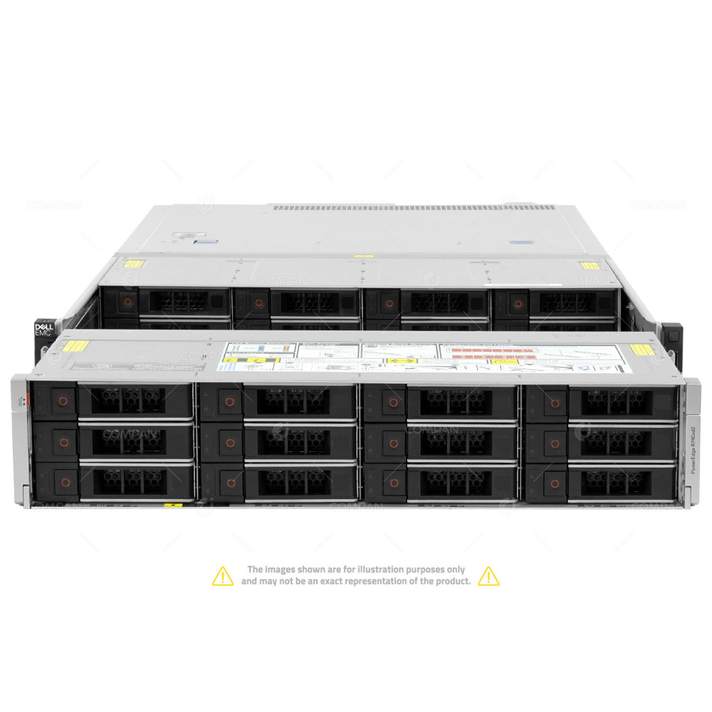 Dell PowerEdge R740XD2 26LFF 2x Xeon SIlver 4210 256 GB RAM 24x Dell 3.5 LFF Drive Caddy 2x 3.84TB 6G SATA SSD 2x 480GB M.2 Rails