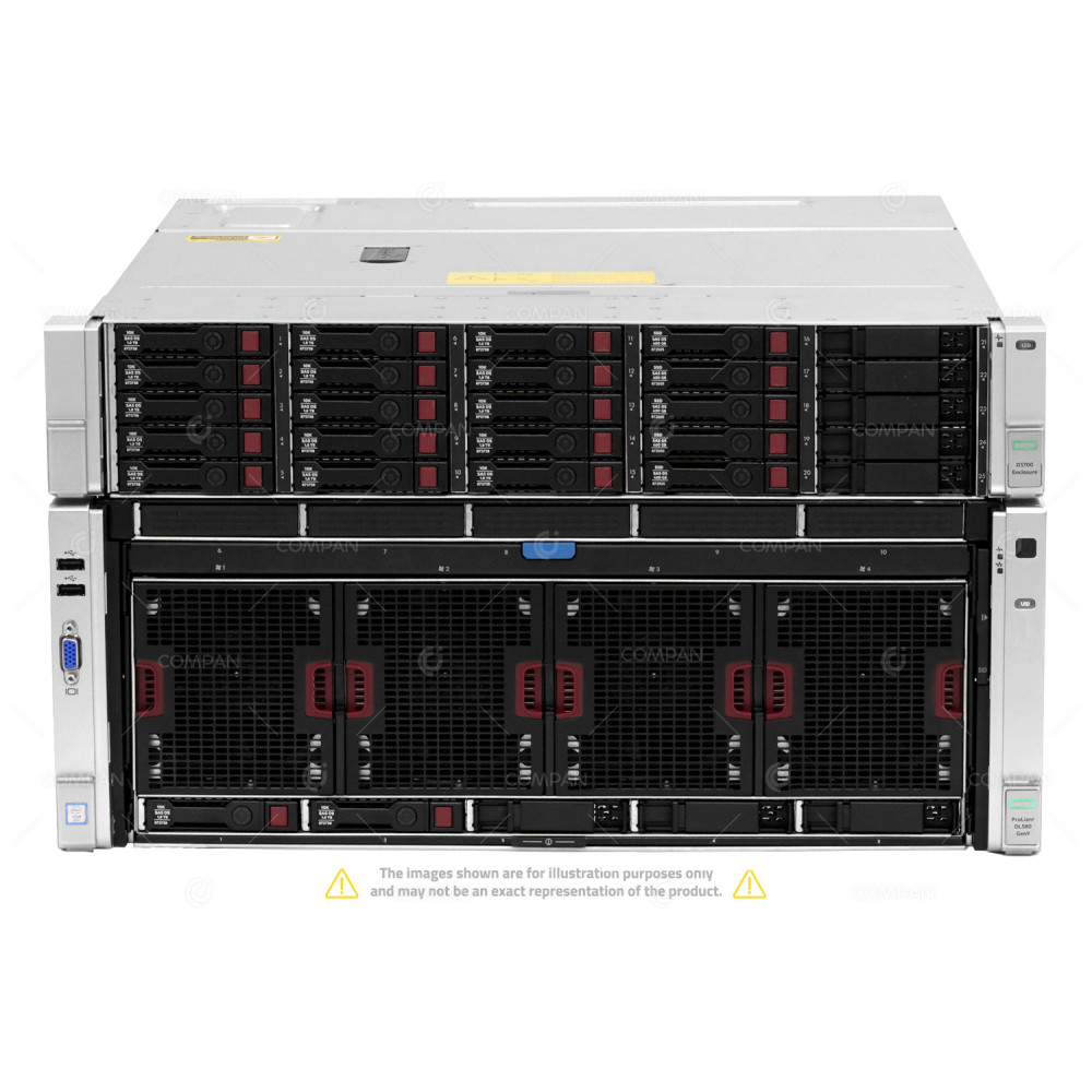 HPE DL580 G9 E7-8890 V4 2TB RAM Server & HPE D3700 25 Bay SAS SSD Enclosure Kit