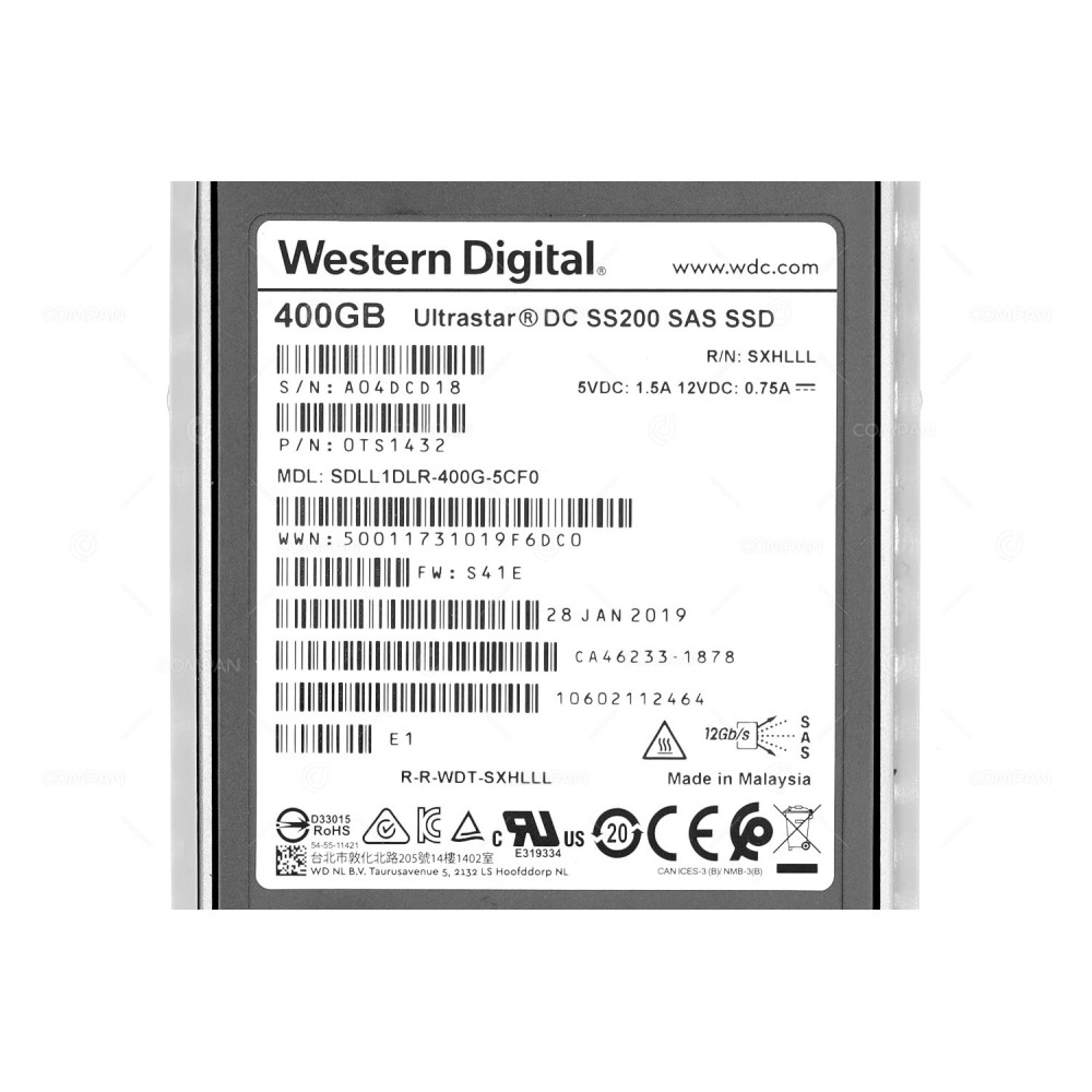 CA08226-E941  FUJITSU SSD 400GB SAS 12G 2.5" SFF FOR PRIMERGY DX100 DX200 S3 S4