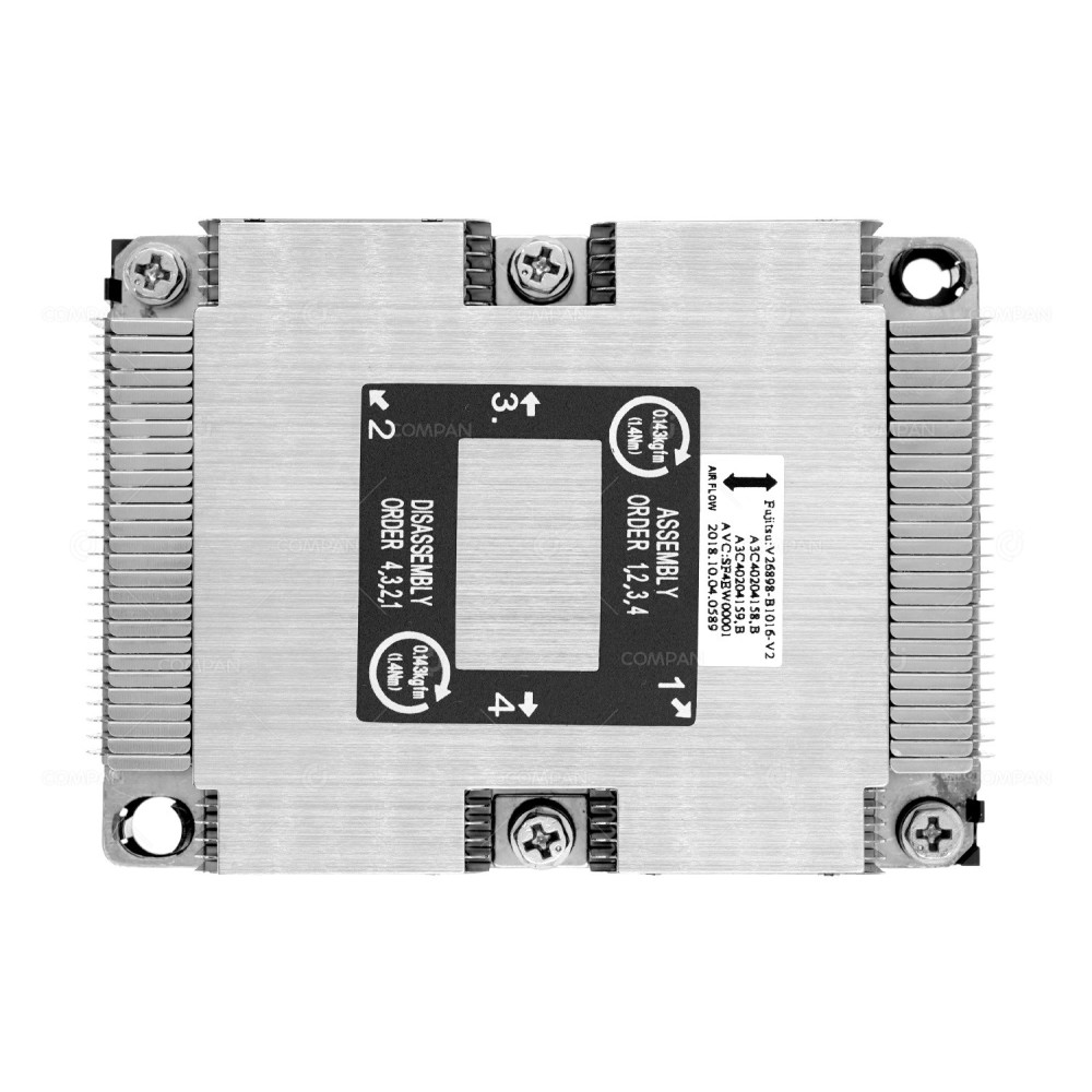 A3C40204158  FUJITSU HEATSINK SOCKET LGA3647 1U FOR RX2530 M4