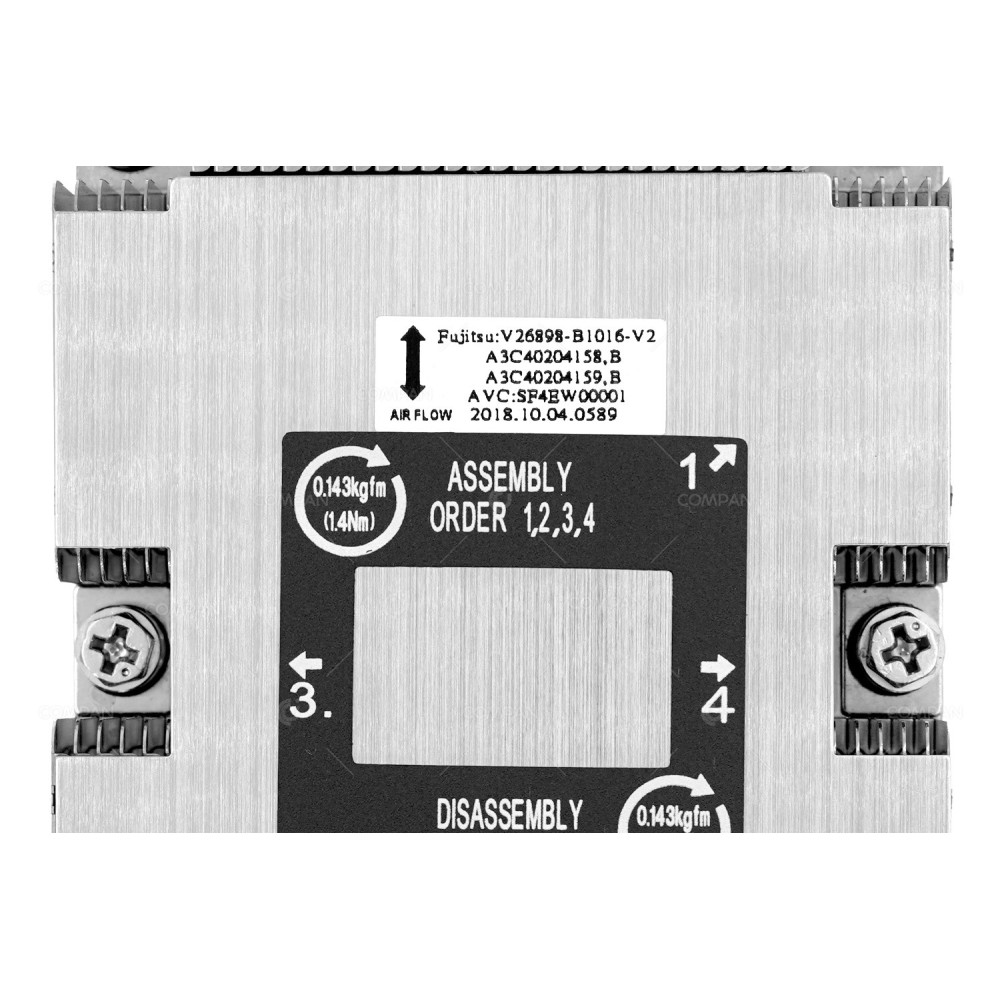 A3C40204158  FUJITSU HEATSINK SOCKET LGA3647 1U FOR RX2530 M4