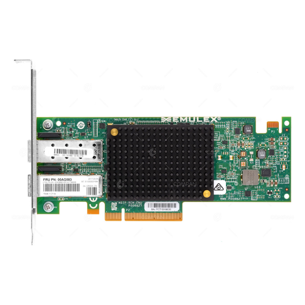 00AG583  LENOVO EMULEX DUAL PORT 10G SFP+ PCIE 3.0 X8 NETWORK INTERFACE ADAPTER FOR NX360 M5 SR630 SR550 SR850 SR950