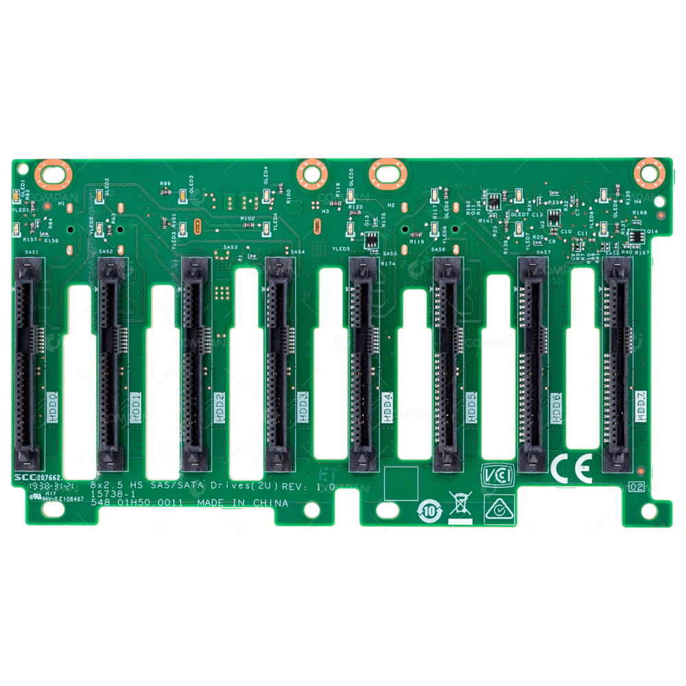 01GV283  LENOVO 8-BAY SATA/SAS 2.5 SFF HDD BACKPLANE FOR SR550 SR650 SR850 SR860