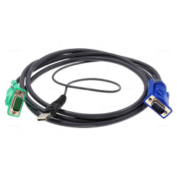 2L5203UP  ATEN INTELLIGENT KVM CABLE 2L5203UP 1,5M VGA HD-15, USB A, SPHD-15 MALE/MALE