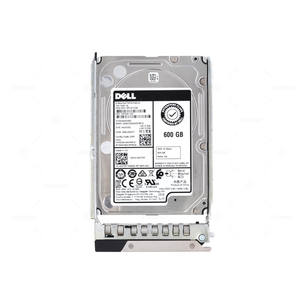 XXTRP-G14 DELL HDD 600GB 10K SAS 12G 2.5" SFF HOT-SWAP FOR DELL POWEREDGE G14