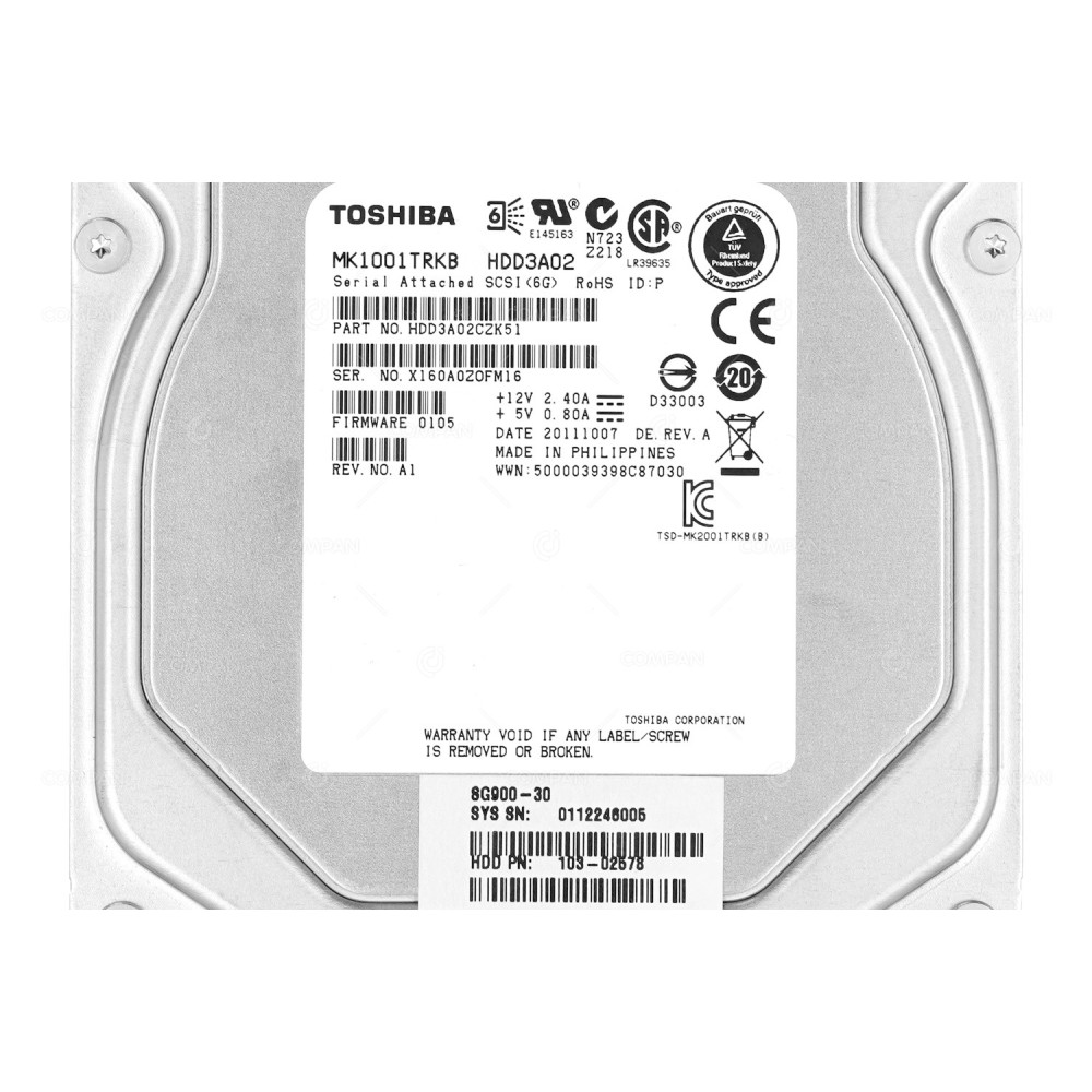103-02578  BLUE COAT HDD 1TB 7.2K SAS 6G 3.5" LFF FOR SG900-20-PR
