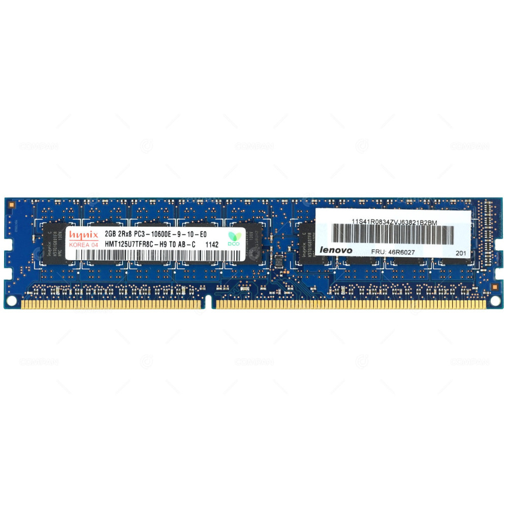 46R6027 LENOVO DDR3 SDRAM 2GB 2RX8 PC3-10600 1333MHZ EDIMM CL9